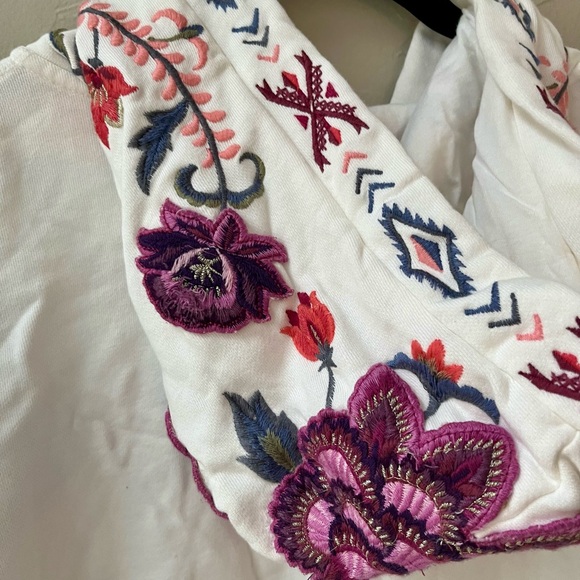 DRIFTWOOD EMBROIDERED TEDDY FLORAL ZIP UP HOODIE XXL - Picture 4 of 5